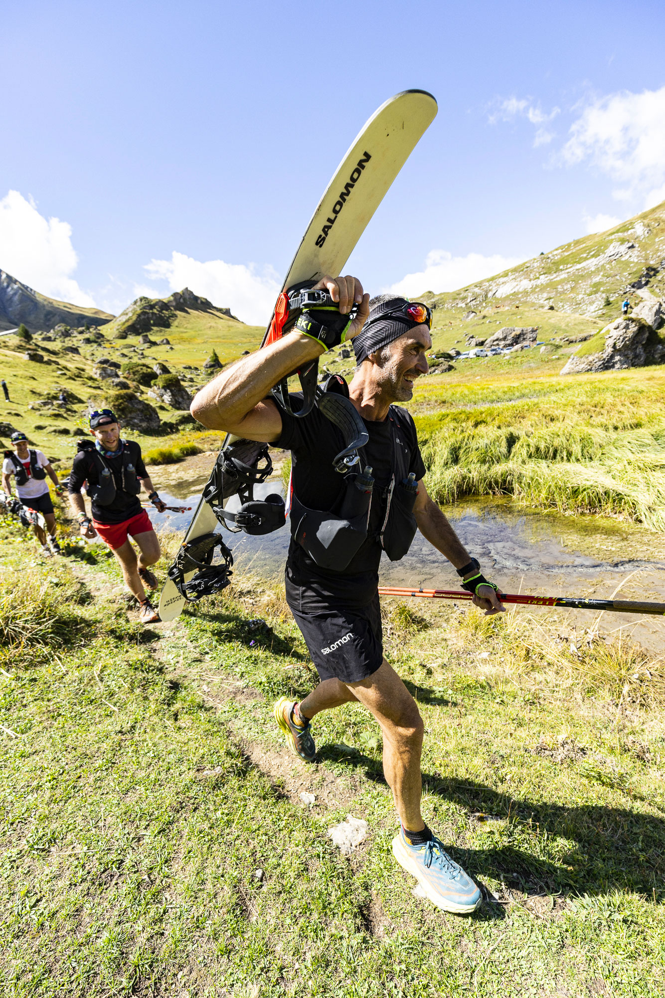 trois participants de l'ultra spirit sur une activité